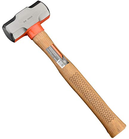 Edward Tools Pro 1,4 kg Vorschlaghammer - robuster Mini-Vorschlaghammer aus gehärtetem Stahl für Bohren, Meißel, Nägel, Bewehrungshammer, Anzündhammer, massiver Anti-Nachhall Eichengriff