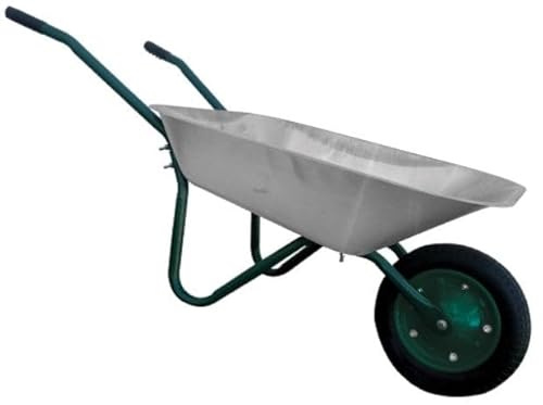 Carriola in acciaio con vasca zincata e ruota pneumatica Hobby giardinaggio
