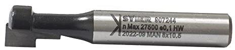 STIER T-Nutfräser M6 10,5 x 6,6 x 8 mm