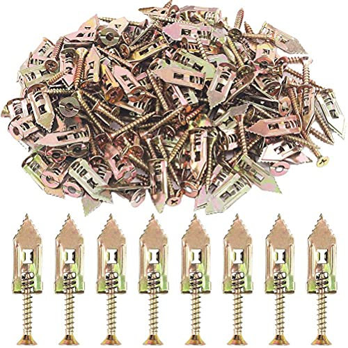 Ancres Auto-perceuses pour Cloisons Sèches avec Vis Kit de Vis Taraudeuses D'ancrage Mural Creux sans Perçage ni Trous dans le Mur pour la Fixation D'une étagère (10pcs)