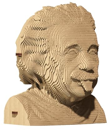 Cartonic 3D-Puzzle Einstein aus recycelter Pappe, 172-teilig, geeignet für 14-99 Jahre, Fortgeschritten, Realistisch, unisex, Einstein, Umweltfreundlich, Einfache Montage