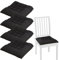 Sporgo Lot de 4 coussins de chaise : coussins d'assise confortables 40 x 40 cm avec liens, coussins de chaise d'extérieur et intérieur, chaise de bureau, chaise de jardin, chaise d'ordinateur, coussin