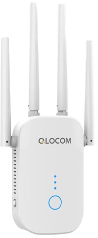 QLOCOM Repetidor WiFi 1200Mbps, 5GHz & 2,4GHz Amplificador de Señal WiFi para Hogar/Oficina vhslxbsxsfert