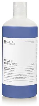 ARUAL Shampoo Silver per capelli biondi, grigi e bianchi.