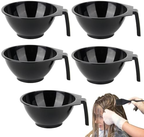 Genérico Boles Para Tinte,5 Piezas Accesorios para Mezcla de Color | Accesorios De Teñido Apilables De Gran Capacidad Para Profesionales, Entusiastas Y Adultos