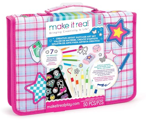 Make It Real Creative Artist Suitcase Art Set