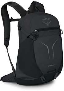 Osprey Sportlite 15L Lightweight Hiking Backpack for Men and Women - Everyday Hiking Bag - Travel Daypack, Raven Black