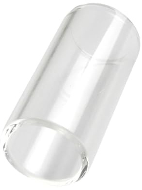 Totority 51mm Glass Finger Slide Bar for Guitar and Banjo, Sustain and Bright Sound, Sturdy White Glass Slide for Acoustic, Electric, and Ukulele Instruments