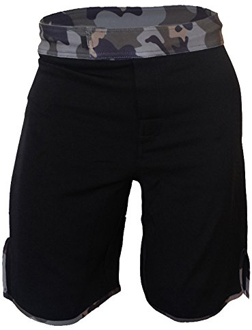 Kid's MMA Shorts (Black/Camo, 14)