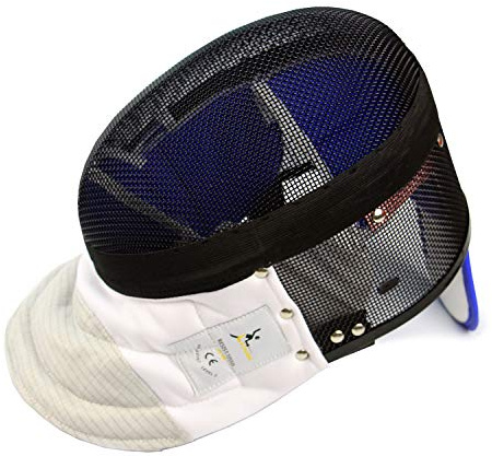 LEONARK Negro 350NW Máscara de Florete de Esgrima con Forro Interior Desmontable Casco Certificado CE Máscara de Grado Nacional (L)