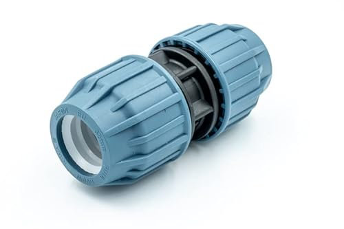 Manchon droit en polypropylène pour tuyau PE 32mm – raccord à compression pour eau potable, 16 bar, cert. DVGW/KIWA/WRAS