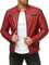 Redbridge Herren Jacke Übergangsjacke Biker Lederjacke Kunstleder mit gesteppten Bereichen 3XL Rot