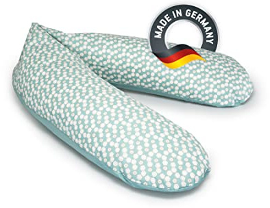 bedara Stillkissen - hochwertiges Schwangerschaftskissen - anschmiegsames Lagerungskissen aus Baumwolle - schadstofffreies Seitenschläferkissen - 190cm - Hexagon Green