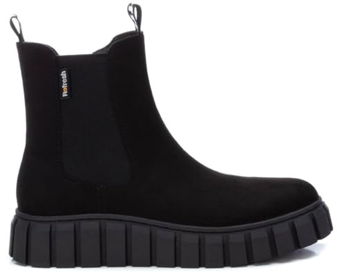 REFRESH - Botín Mujer Negro - Calzado Cómodo y Versátil - Moda casual - Modelo 17024902 (Talla 37)