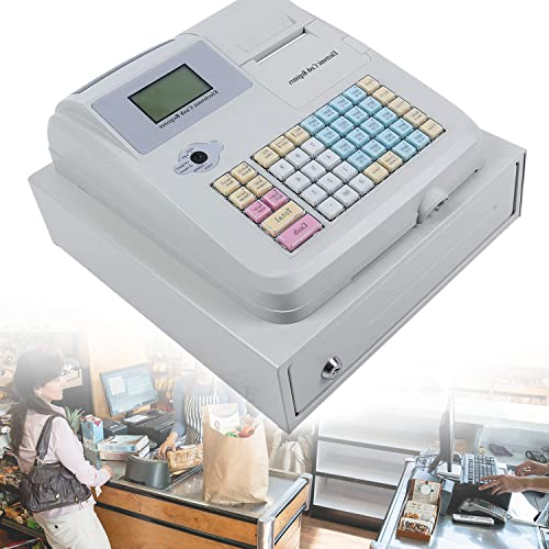 Elektroniskt kassaregister, med lådor kassaregister förhöjt tangentbord med 48 tangenter, digitalt kassaregister med 8 lysdioder, för småföretag/restaurang
