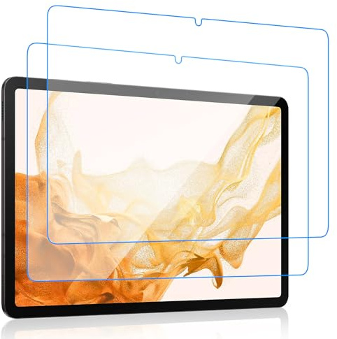 Whioltl Lot de 2, Protection Écran en Verre Trempé pour Samsung Galaxy Tab S8 2022/ Tab S7 2020 11-Inch (SM-X700/X706/T870/T875/T878), HD Clair Film de Protection, Anti Rayures Sans Bulles-Transparent