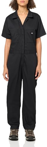 Dickies Women's FLEX Cooling Short Sleeve Coveralls, BLACK, M