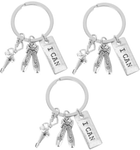 Cabilock 3st Ballett-schlüsselanhänger Tanzschuhe Schlüsselbund Schlüsselanhänger Damen Für Autoschlüssel Geschenkfüller Für Partytüten Souvenir Für Ballett Taschendekoration Zinklegierung