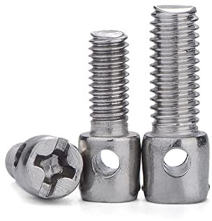 M4 M5 M6 Croix Trou Tête En Acier Boulon À Oeil Plomb Joint Voiture Ampèremètre Tas Fil Compteur D'électricité Vis(8mm (20pcs),M4)