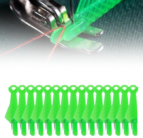 Nadeleinfädler,Einfädelhilfe für Nähnadeln Nähmaschinen Zubehör Kunststoff Nähnadeln Einfädler, Automatischer Einfädler Nadel Threading Tool für Handnähen und Nähmaschinen DIY Crafts Sewing (5)
