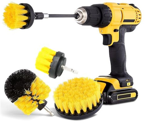 Spazzole per Trapano Elettrico 3pcs, Spazzola per la Pulizia del Trapano Elettrico, Spazzola per la Pulizia Delle Ruote, Set di Spazzole Pulizia adatto per Cucina, Auto, Bagno, Piastrelle