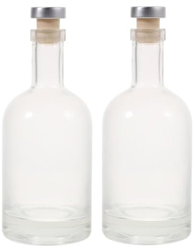 PRETYZOOM 2piezas Botella De Vino De Grueso Vidrio Transparente Espesado Unidades Para Licor De Vodka y Vino