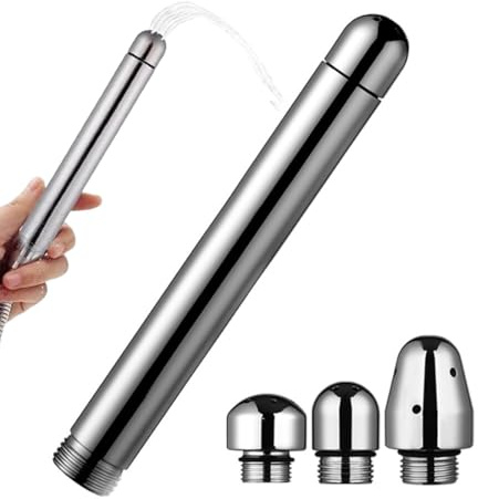LAKPYN 1 juego de varilla angular para ducha de enema con 3 cabezales para limpieza anal, sistema de colonoterapia, enema para limpieza intestinal