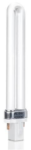 Liuyife Lámpara Fluorescente Compacta de 9W, 2 Pines, G23 Blanco Frío 4000K, Dimensiones: 16,5cm, 720LM, CFL AC 220V, Lámpara de Ahorro de Energía de Tubo Giratorio único en Forma de U, No Regulable