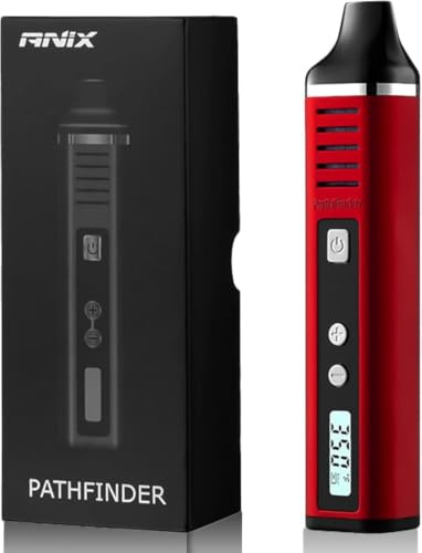 Dry Herb Vaporisers Stainless Steel Heating Chamber 1800mAh Battery Dry Herb Vaporizer with Display, Isolated Air Path-Black(No Nicotine)