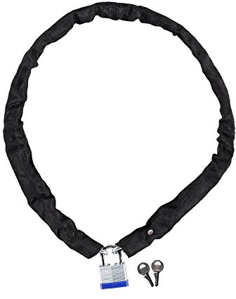 URBAN ZWEIRAD Kettenschloss extra-sicher für Fahrrad E-Bike & Motorrad, robustes Fahrrad-Schloss in 90 oder 110cm Länge - 6mm stark mit 2 Schlüsseln (110)