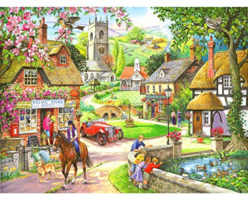 Bimkole DIY 5D Diamond Painting Bondgård Landskap Efter Nummer Kit Färg Med Diamanter Konst Gör-det-själv För Heminredning, 30x16 Tum (m3-687)