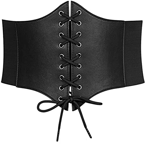 VicSec Frauen Tied Waspie Gürtel, Breiter Schnürgürtel Korsett Elastische Taille Gürtel Bustier Korsett, Mädchen Elastisch Band Gebunden Waspie Bustiers Korsetts für Party Halloween Carnival Xmas