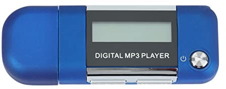 berjalan Reproductor MP3 Reproductor Musical Disco U de 4 GB Soporta Batería AAA Reemplazable, Grabación (Azul)