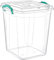 Best House | Plastic Storage Box with Clips & Lids | Size: 20L (L:31.8cm W:31.5cm H:35.7cm) | Set of 1 | Square Shape | Stackable Clear Durable Multipurpose Office Home Kitchen Tools (MEDIUM Size)