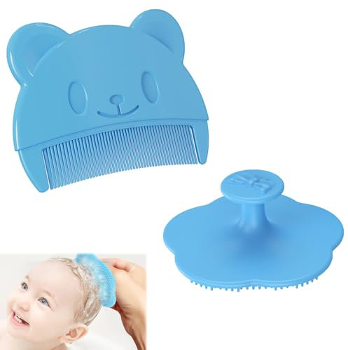 DMNQ 2 Stück Baby HaarbüRste,Milchschorf Kamm,BabybüRste,Baby Kamm Milchschorf Geeignet für Neugeborene, um die Kopfhaut Des Babys zu Massieren