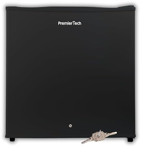 PremierTech PT-FR32BK Mini Congelatore Verticale con Serratura Nero 31 Litri Classe Energetica E 4 Stelle -24 Gradi Frigo Freezer Compatto per Hotel Casa Ufficio B&B Sicurezza Aggiuntiva