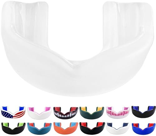 Oral Mart Protector bucal transparente para niños (2 capas transparentes) ¡Comodidad interior! Fuerza exterior! - Protector bucal para karate, artes marciales, taekwondo, boxeo, fútbol, rugby, BJJ,