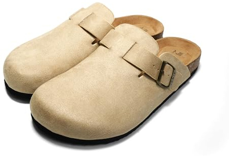 JOMIX Zapatillas Casa Hombre con Hebilla Zuecos Hombre con Plantilla Ortopédica