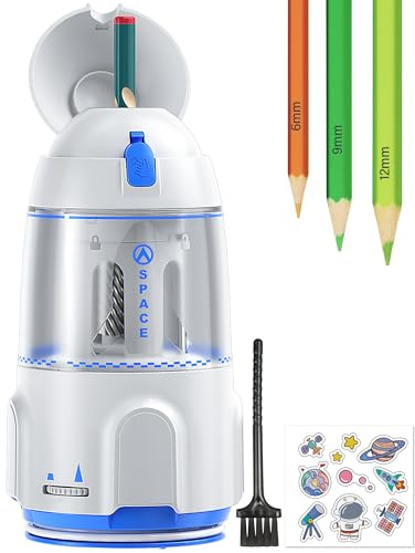 Vollautomatischer Elektrischer Anspitzer mit Auto-Stop und Behälter für 7-12mm Stifte - für Schulen, Haushalte, Büros und Klassenzimmer