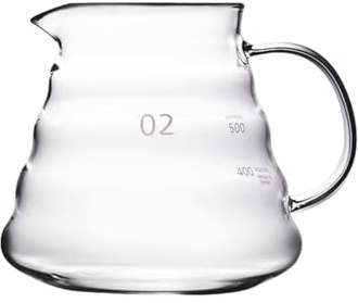 Zambuph Cafetera de vidrio para verter sobre la cafetera Flujos suaves La apariencia de tapa a prueba polvo es única y hermosa. Cafeteras, 600ml, descubierto