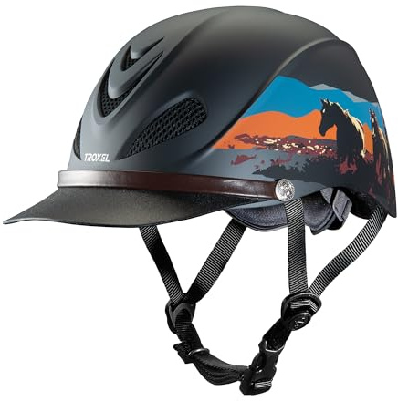 Troxel Dakota Trail Horse Riding Helmet, Low-Profile Light Adjustable Design, Safety Horseback Riding Gear, Large (7-1/4 - 7-3/8), Badlands