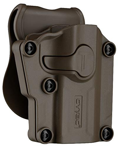 Universal OWB Holster for Berreta APX/CZ 75 / Ruger Security9 - Compact & Full Size Pistol Carrier | Index Finger Released | Adjustable Cant | Autolock | Outside Waistband | Matte Finish TAN -RH