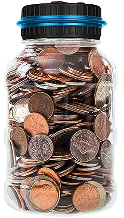 comptage pour économiser l'argent | Compteur pièces Monnaie pour Papier-Monnaie et Caisse – Granbanque numérique Transparente 1,8 L avec écran LCD, Peut contenir Plus 800