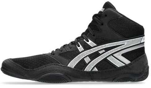 ASICS Snapdown 4 brottningsskor för män, svart/vit, 9 Wide