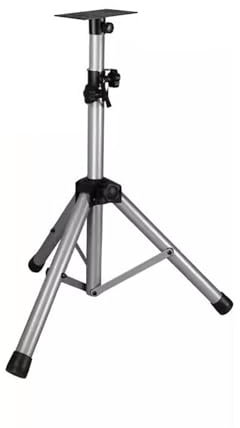 Support D'enceinte Support de haut-parleur entièrement en métal, trépied professionnel épais for son de chariot, sac de carte de scène au sol, trépied Portable Support Haut-Parleur(Silver)