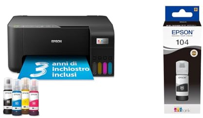 Epson Ecotank ET-2862 con flacone di inchiostro nero aggiuntivo
