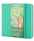 tumuarta Carnet de croquis aquarelle, 300g, 25% coton, 14x14CM, 24 feuilles, 48 pages, grain fin, sans acide, papier aquarelle pour artistes, bloc de papier aquarelle idéal pour aquarelle, acrylique