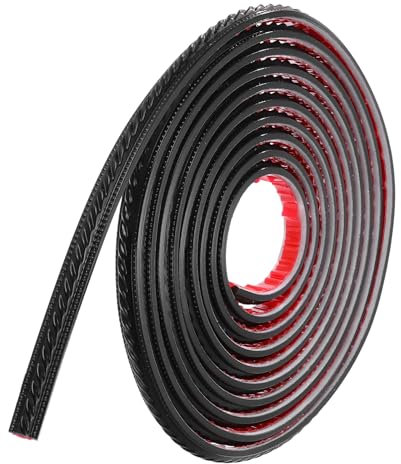 sourcing map Moldura de despegar y pegar para paredes, 1.5 cm x 4.9 m, flexible, autoadhesiva, para paneles de pared, borde de papel tapiz para bricolaje, zócalo de pared, color negro