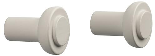 Zone Denmark Sensu Haken – Wandhaken rund aus Birkenholz – Japanisch inspiriertes skandinavisches Design – Kleiderhaken für Bad Küche Flur Schlafzimmer – 3 cm, Ø 2,5 cm – Sand - 2 Stück