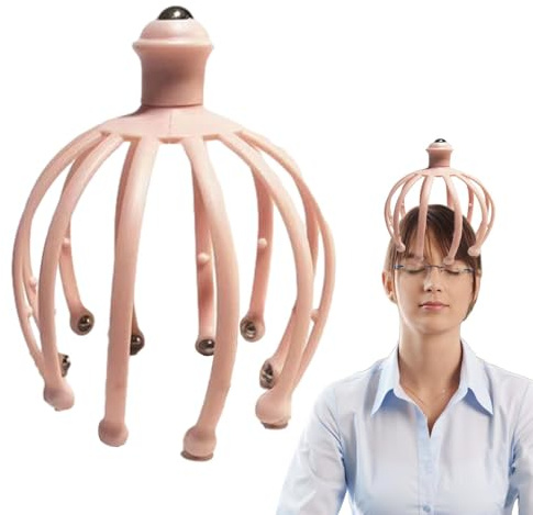 Huvudmassageapparat | Manuell huvudskrapa med bläckfisk för djup | avkoppling och stressreducering, våt och hårbottenmassageapparat för Office Home Spa för djupavslappning stressreducering